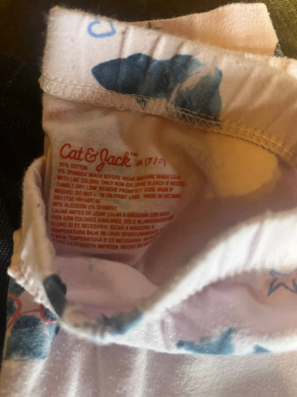 Four pairs of Cat & Jack leggings! Size Medium 7/8
